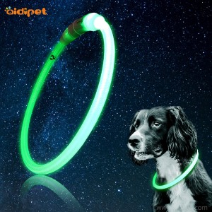Nejlon LED világít kutya gallér Csöves alakú házi nyaklánc szabadon vágva